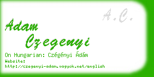 adam czegenyi business card